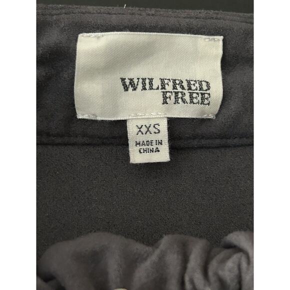 Aritzia Wilfred Free Nescher Faux Suede Vegan Grey Mini Skirt Xxs 2xs 00 - Picture 3 of 4